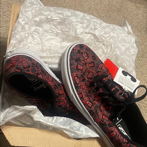 Disney Mickey (checkered) Vans Black Shoe with Box - Picture 8 of 10